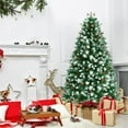 thumbnail image 3 of Costway Arbre de Noël Artificiel Non Éclairé 6ft avec des Pointes Floquées de Neige et des Baies Rouges, 3 of 10