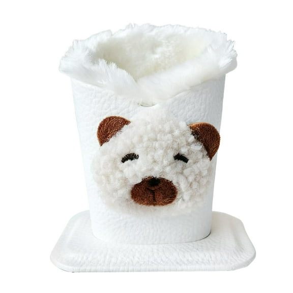 Kuntesetty Plush Lined Eyeglass Holder Modern Glasses Holder Case for Office Home Table Bears