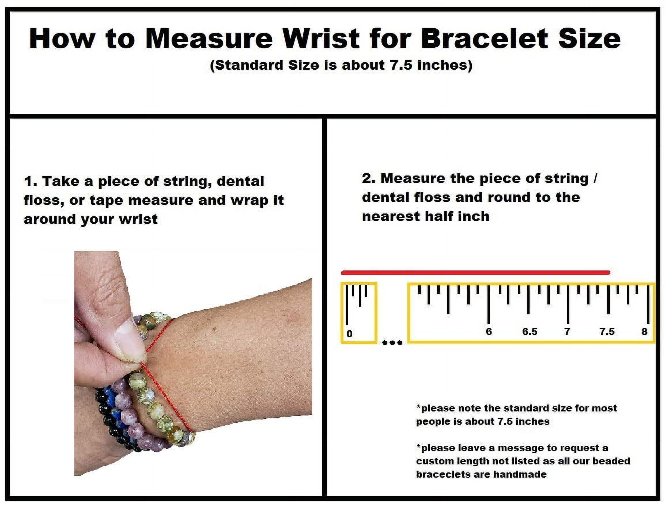 LTC Designs 4 mm Genuine Lapis Lazuli Stretch Bracelet, 7.5" Blue Jewelry Stone Bracelets, Stone of Truth, for Men,Women, and Friends. Christmas Gifts. Stocking Stuffers.