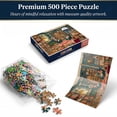thumbnail image 4 of Cozy Cat Cafe Bookstore Jigsaw Puzzle for Adults 500 Pieces, Charming Illustrated Art Style, Premium Thick Cardboard with Matte Finish, Perfect Gift for Cat and Book Lovers, 4 of 8
