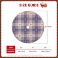 thumbnail image 3 of Daiia Purple Floral Gingham Check Plaid Drawing Merry Christmas Tree Skirt , Xmas Large Lace-up Tree Skirt, Santa Snowflakes Rustic Home Decorations New Year Party Farmhouse Decor-30", 3 of 7