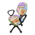 thumbnail image 5 of Chririnla Cute Capybara Mushroom Office Chair Slipcovers, Pack of 2 Stretchable Dustproof Covers for High Back Swivel Boss Chair, 5 of 8