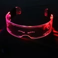 thumbnail image 6 of Cyberpunk LED Sunshade glasses - 7 colors, 4 light modes illuminated, bright, fashionable, a trendy accessory suitable for adults. Suitable for bar, nightclub and party performances,, 6 of 10