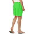 thumbnail image 3 of INSPIRE CHIC Men's Shorts Solid Beach Shorts Drawstring Surfing Mesh Lining Board Shorts 36 Green, 3 of 7