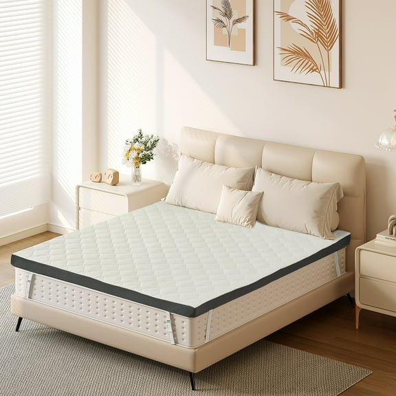 Extra Firm 3-Inch Mattress Pad, High-Density Foam for Superior Back Support, Durable, Breathable, and Comfortable for a Restful Night's Sleep