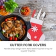 thumbnail image 5 of EXHUMKY Red Cutlery Holders Nonwoven Christmas Tableware Pockets 6Pcs, 5 of 8