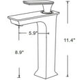 thumbnail image 3 of 18.25-in. W CUPC Rectangle Bathroom Undermount Sink Set In White - Chrome Hardware AI-22890, 3 of 8