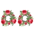 thumbnail image 2 of Sunjoy Tech 2Pcs Candlestick Garland Lifelike Candle Holder Wreath Long-lasting Artificial Wreath for Home Party Decoration, 2 of 8
