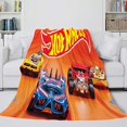 thumbnail image 4 of Manta de franela suave y portátil para viajes, cómoda, cálida y ligera, con estampado de coches de dibujos animados, 4 of 8