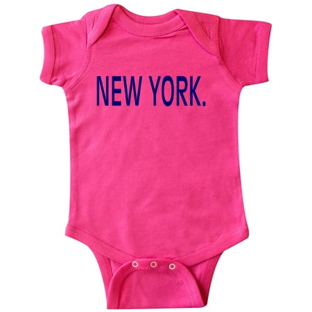 

Inktastic New York in Blue Text Gift Baby Boy or Baby Girl Bodysuit