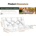 thumbnail image 3 of Porch Swing Cushions Outdoor, Waterproof 4" Thick 2–3 Seat Outdoor Swing Seat Cushion with Ties for Garden & Porch, 3 of 7