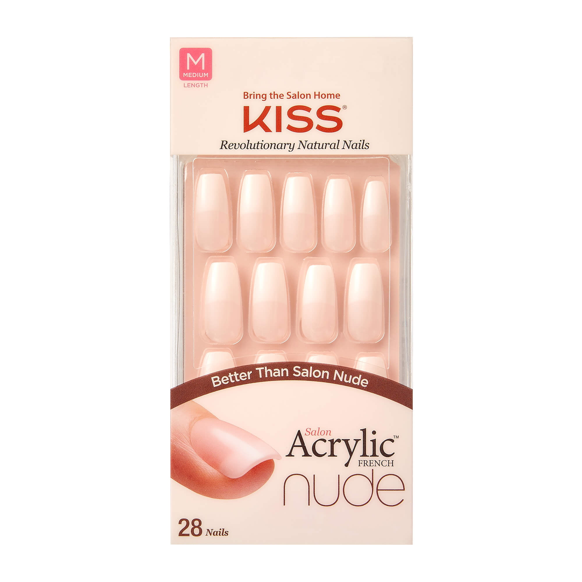 Kiss Salon Acrylic Nude French Nails - Cashmere - Walmart 