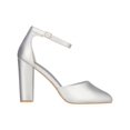 thumbnail image 2 of Women Point Toe Chunky Heeled Pumps Ankle Strap Pumps High Heel Ankle Strap Pump, 2 of 5