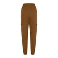 thumbnail image 5 of Sakmal Womens Sweatpants Baggy Cargo Pants Workout Brown Athletic Solid Sweatpants for Women S, 5 of 6