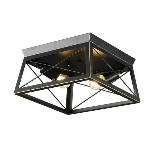 2-Lights Flush Mount Chandelier Classic Ceiling Light Ceiling Lighting Fixture Farmhouse