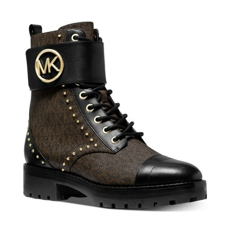 Michael Kors - Michael Kors Tatum Ankle Combat Biker Mini MK Logo ...