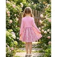 thumbnail image 3 of Lanbubble Toddler Girls Long Sleeve Dress A-Line Casual Play Dresses Size 2-3T, 3 of 5