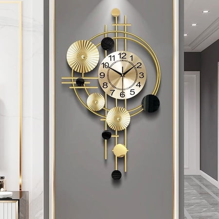Large Wall Clocks for Living Room,Silent Non Ticking,Battery Operated Oversized Round Modern Wall photo Large Wall Clocks for Living Room,Silent Non Ticking,Battery Operated Oversized Round Modern Wall