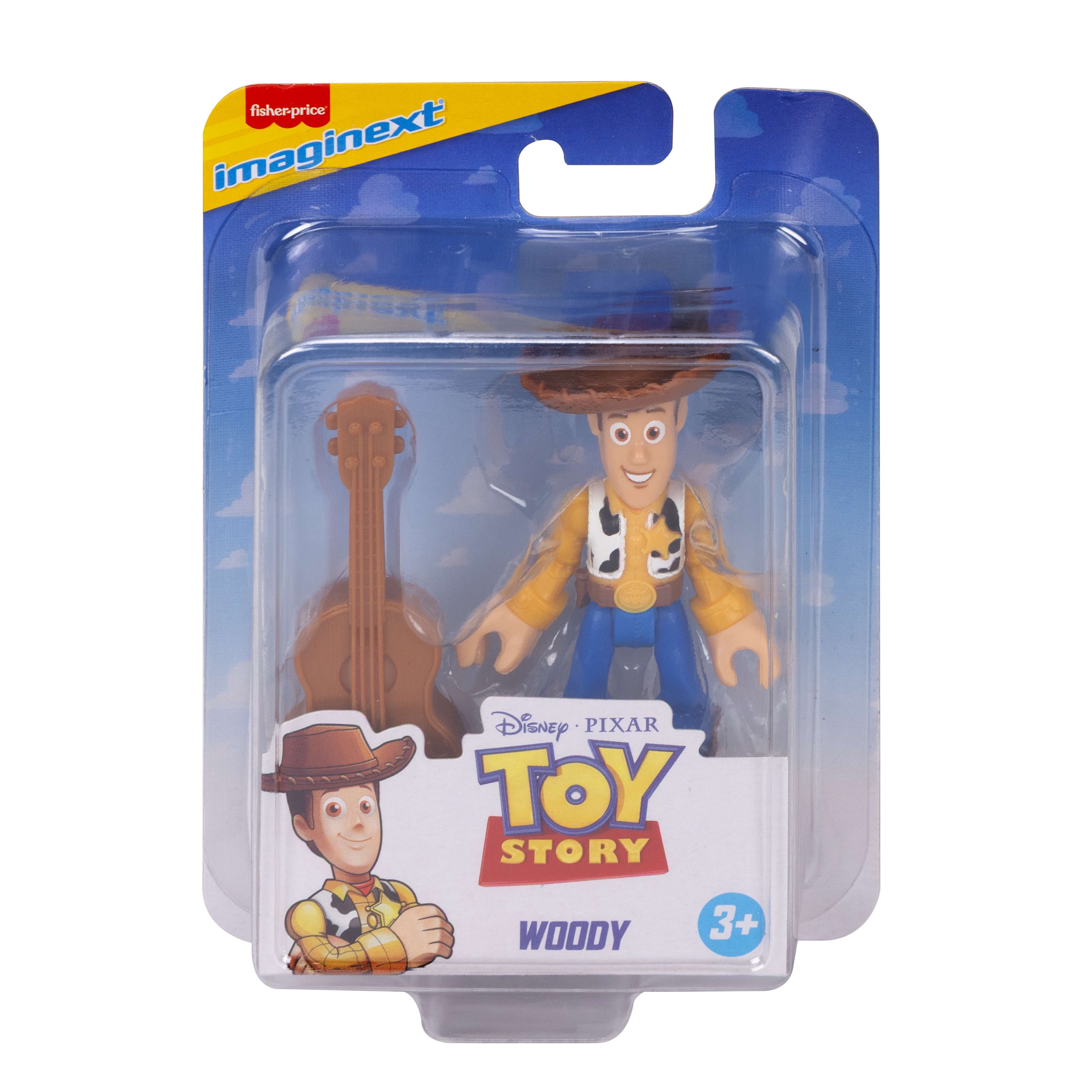 Figurine de Woody avec guitare Imaginext inspirée par les films Histoires de jouets de Disney et Pixar, 7,6 cm