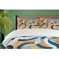thumbnail image 4 of Ambesonne Octopus Duvet Cover Sets, Oceanic Animal Cartoon, 2-Queen, Orange Blue, 4 of 7