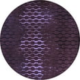 thumbnail image 1 of Ahgly Company Indoor Round Oriental Blue Industrial Area Rugs, 3' Round, 1 of 4