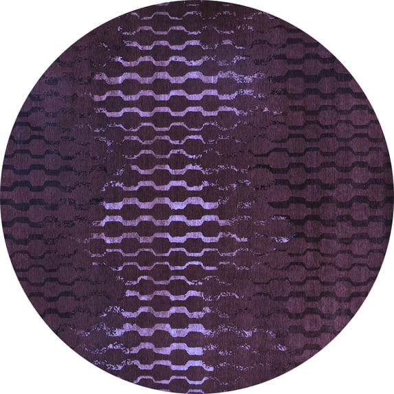 Ahgly Company Indoor Round Oriental Blue Industrial Area Rugs, 3' Round
