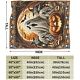 thumbnail image 3 of Halloween Ghost Blanket Gothic Horror Witch Pumpkin Fleece Throw Blanket Super Soft Warm Cozy Fuzzy Plush Dark Spooky Blanket Gifts for Girls Boys Kids Halloween Decor 60"X80", 3 of 6