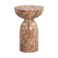 thumbnail image 2 of TOV Furniture Rue 20"H Marble Concrete Stone Side Table in Sunset Orange, 2 of 6