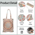 thumbnail image 2 of Sacred Symbolic Mandala Reusable Fabric Tote - Large Capacity Eco-Friendly Grocery Bag for Urban Commuters, 2 of 5