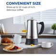 thumbnail image 3 of Elite Gourmet Stainless Steel 12-Cup Coffee Percolators, 3 of 6