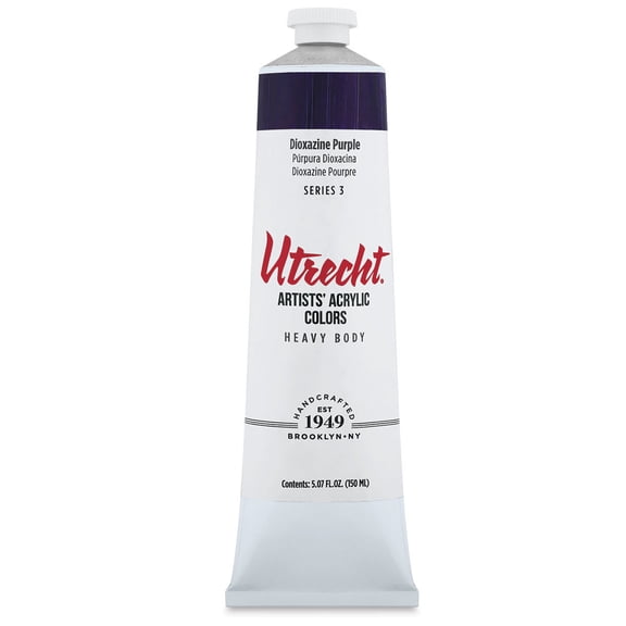 Utrecht Artists' Acrylic Paint - Dioxazine Purple, 5 oz tube
