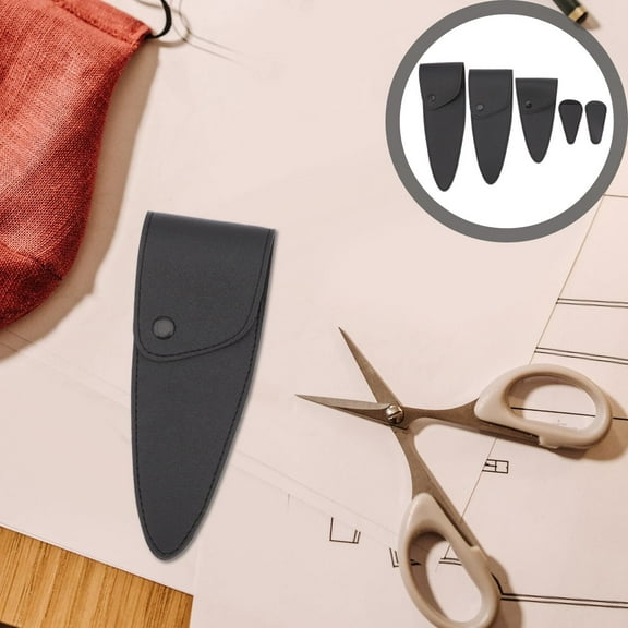 Mobutofu 5Pcs Black Scissor Cases Dustproof Shear Pouch for Travel