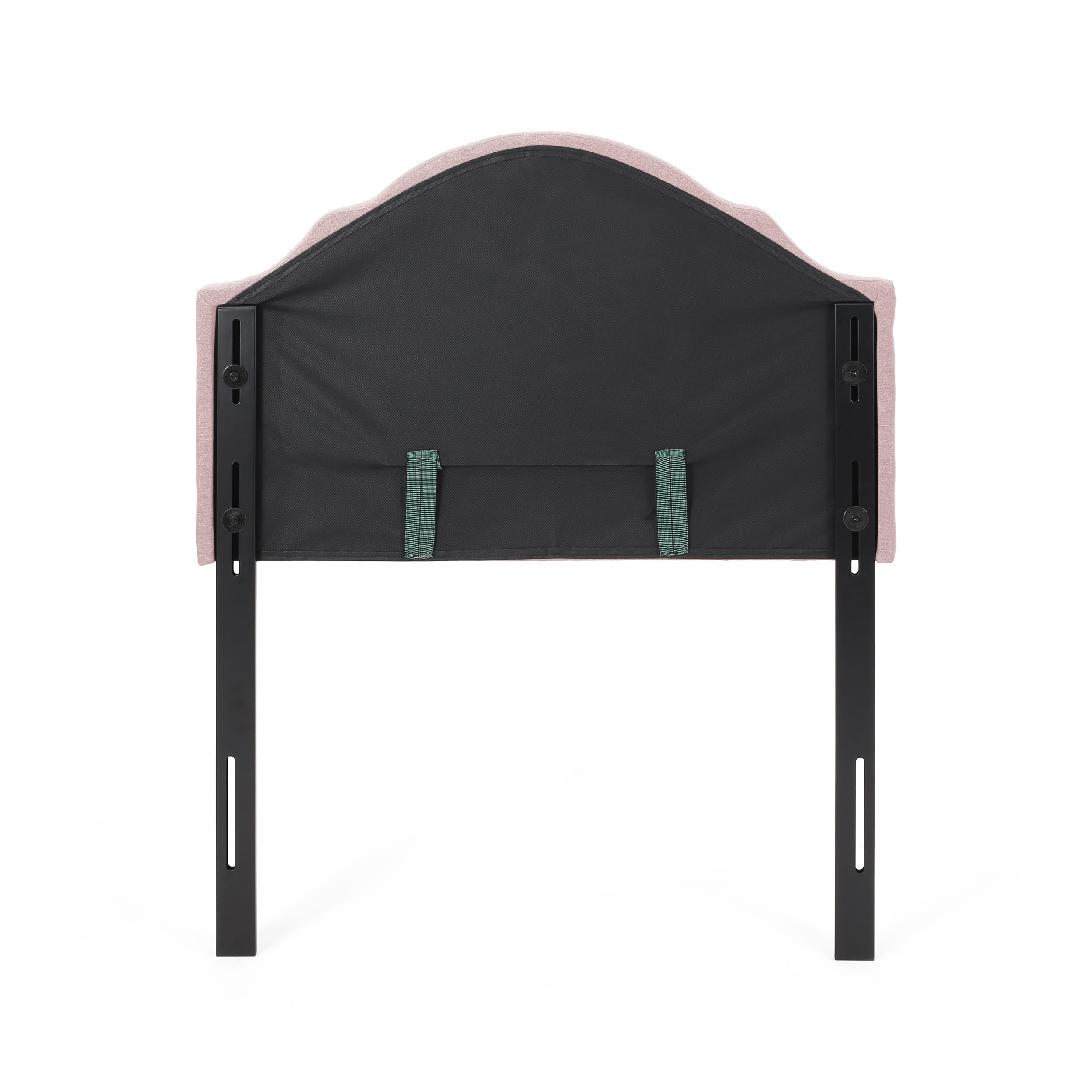 GDF Studio Flanner Contemporary Fabric Upholstered Twin Headboard, Light Blush