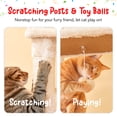 thumbnail image 4 of Furcato 77-Inch Cat Tree for Indoor Cats, Multi-Level Large Cat Tower with 4 Hammocks, 2 Padded Perches, Large Cat Condo, Beige, 4 of 8