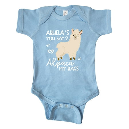 

Inktastic Abuela s You Say Alpaca My Bags Gift Baby Boy or Baby Girl Bodysuit