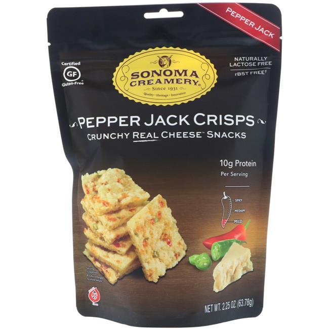 Sonoma Creamery 2.25 oz Jack Crisps Cracker, Pepper Jack