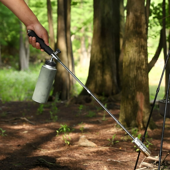 HIBIBUD Weed Torches for Outside,Blow Torch for Weeds,40-78cm Detachable Long Arm Weed Torch & Flame Control Valve,Ideal for Garden Stumps Melting Ice,Easy to Use,Black