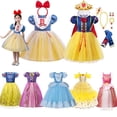 thumbnail image 2 of Vestido de princesa Blancanieves de Disney para niñas, disfraz de Cosplay, Rapunzel, Bella, Cenicienta, fiesta de cumpleaños de Halloween, ropa para niños 4T (etiqueta 120) Gao Jinjia LED, 2 of 2