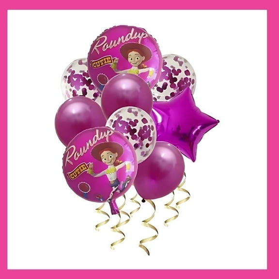 Jessie from Toy Story Balloon Bouquet - 9 Piece Party Decoration Set