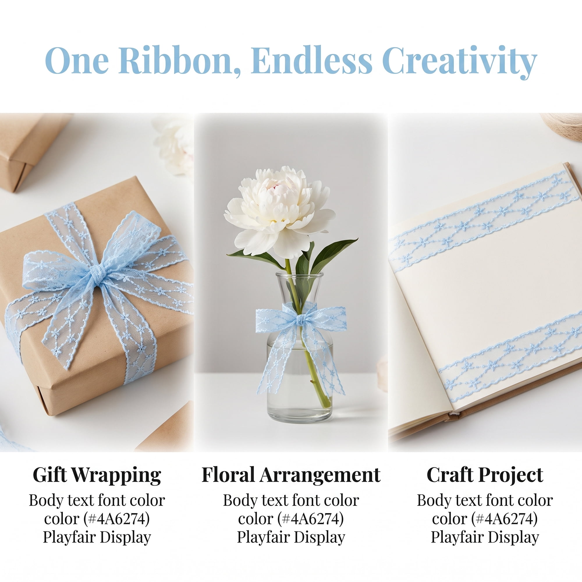 Unique Bargains Vintage Embroidered Lace Trim Gift Wrap Ribbons Blue 4.9 Yard