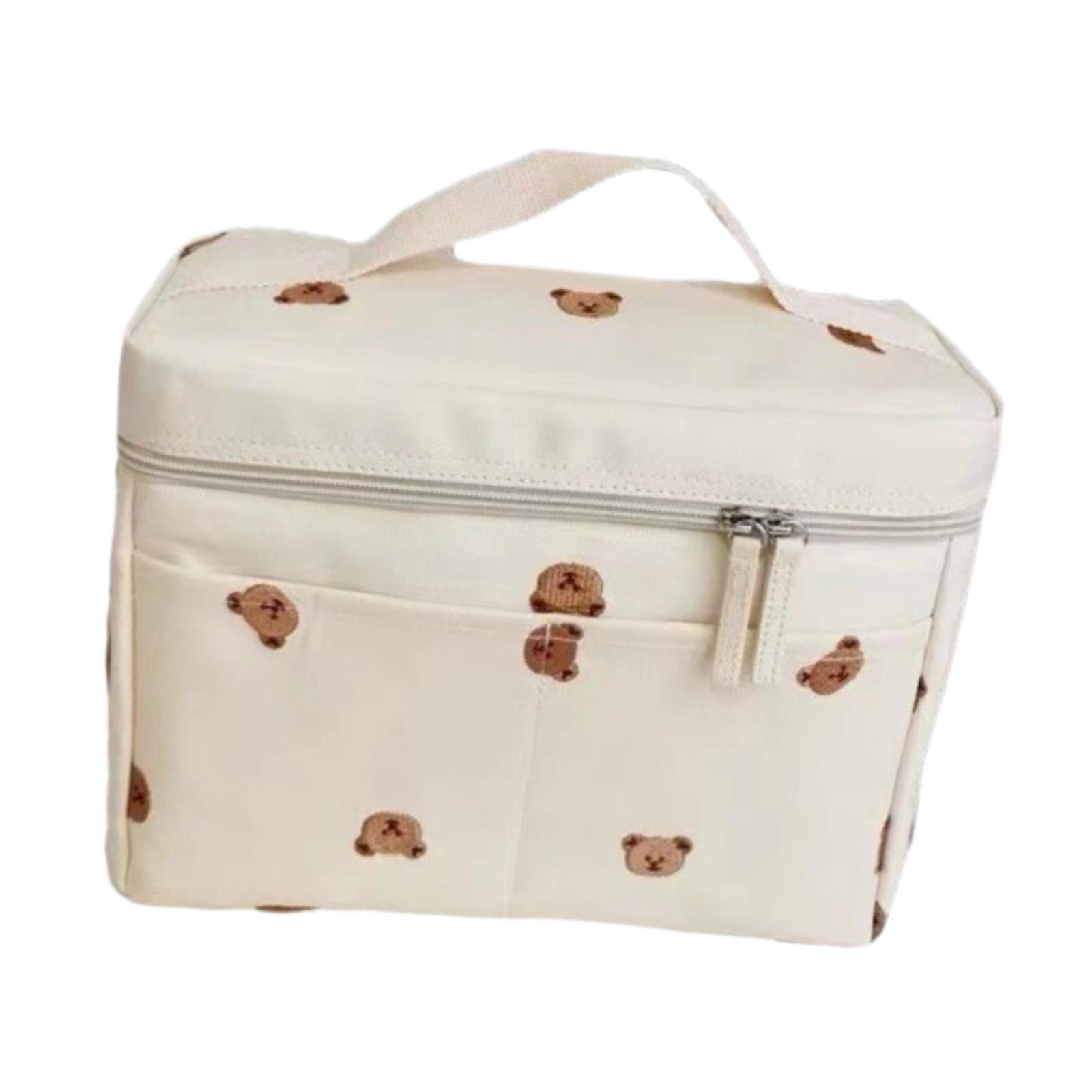LeeQinersw Baby Diaper Bag Canvas Lightweight Portable Diaper Organizer Pouch Baby Stroller White