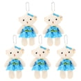 thumbnail image 1 of KAKOWELY 5 mini osos con cadenas colgantes, muñecos de peluche, materiales para ramos de ositos pequeños, 1 of 5