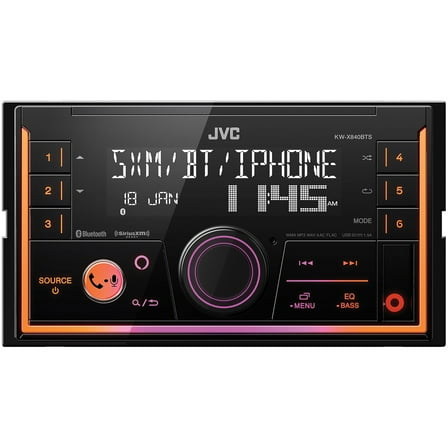 JVC KW-X840BTS Double DIN In-Dash Digital Media Receiver with Bluetooth, Built-in Smart Voice Assistant, and SiriusXM Ready