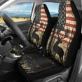 thumbnail image 2 of Yuyamidu Deer Auto Seat Covers Front Seats Only 2 PCS American Flag Car Front Seat Covers Universal Car Interior Accessories Decoration, 4th of July, 2 of 6