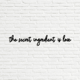 thumbnail image 4 of Craftnamesign The Secret Ingredient Is Love Metal Wall Art, Kitchen Wall Sign, Kitchen Decor, 4 of 5