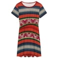 thumbnail image 3 of Peruvian Textile Pattern Dress Fashion Beach Short Sleeve Dresses Female Party Printed Sundress, 3 of 7