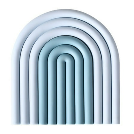 

Wanwan Rainbow Shape Pad Heat Resisting Nice-looking Reliable Placemat Non-slip Silicone Table Mat Cup Coaster for Home