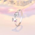 thumbnail image 3 of PVCS Bague Couple Embrassant Diamant à la Mode Bague Réglable Bijou 1 Pce, 3 of 8