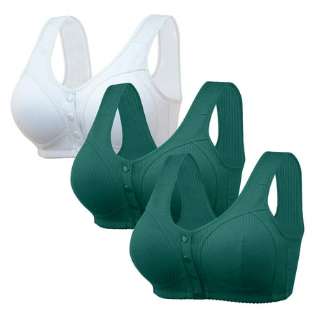 Weikingp bras for women  Thin Laceless Comfortable Breathability Underwear Large Size Brater Buckle Female Bra V Neck Vest Bralette Wireless Bra bralettes for women sexy underwear for women clearance