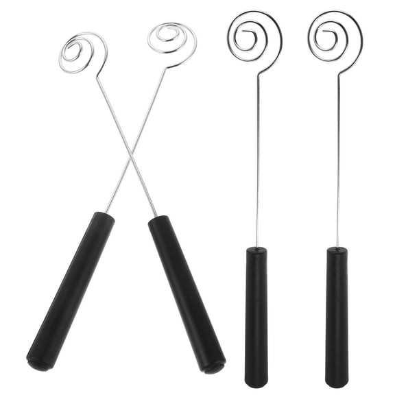 WRITWAA Stainless Steel Kitchen Gadget Chocolate Dipping Fork Black 4Pcs